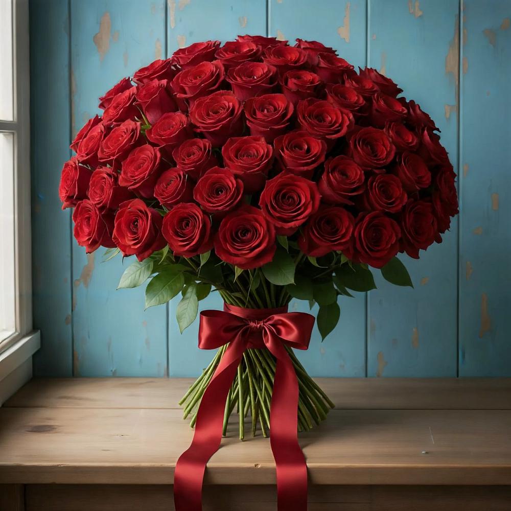 Букет Красные розы Блэк Меджик в Белый Городок