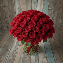 Букет 55 Красных роз Фридом в Белый Городок