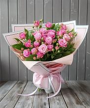Букет Розовый кустик #REPLACE_PRED# Белый Городок