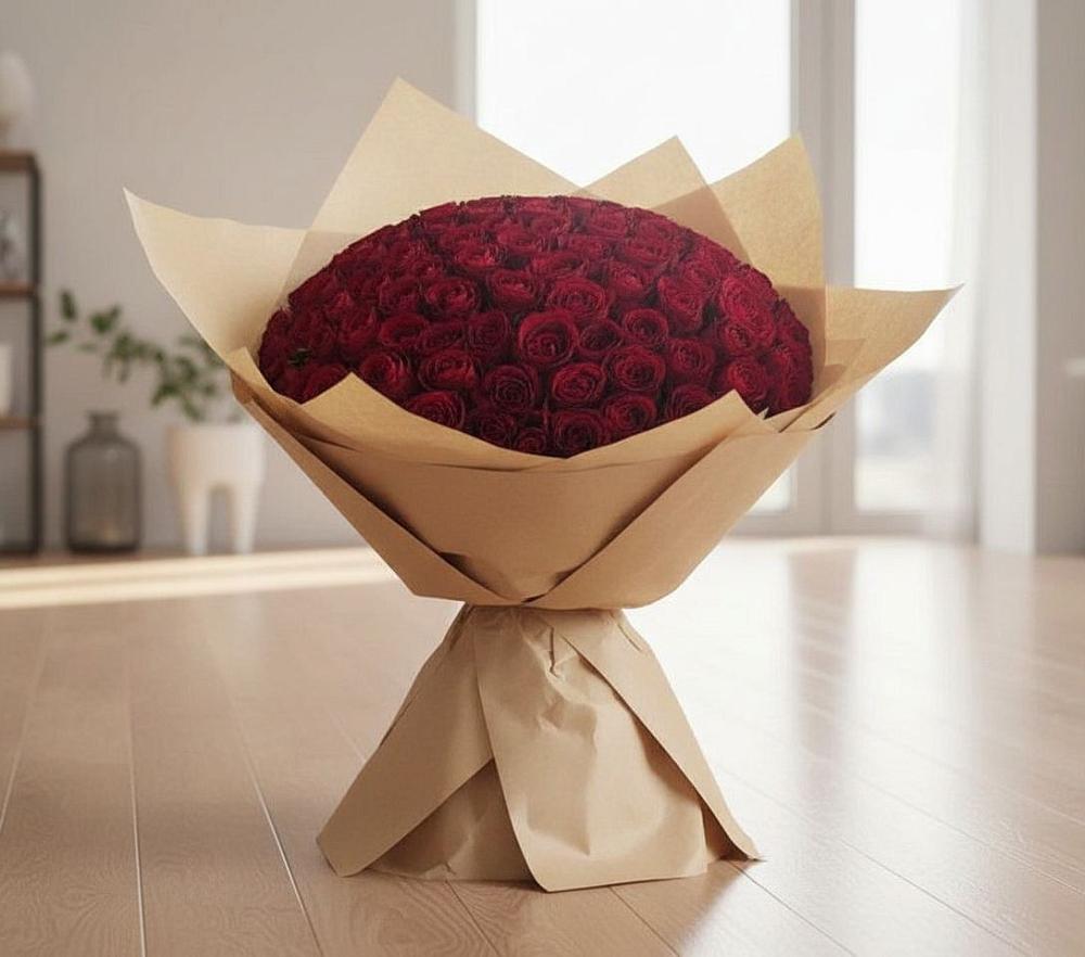 Букет 101 Красная роза в Белый Городок