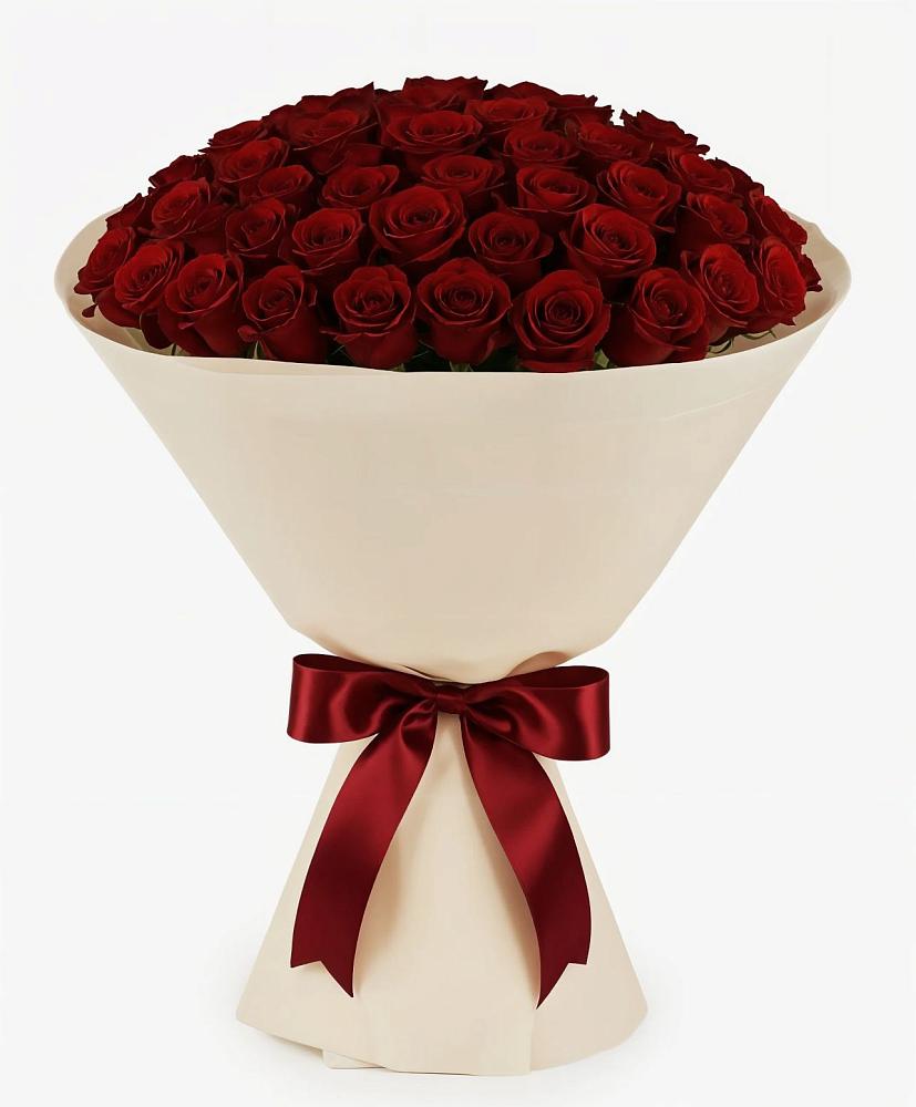 Букет 101 Бордовая роза Блэк Бакарра в Белый Городок